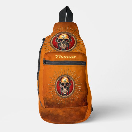 Een schedel sling bag (Voorkant)
