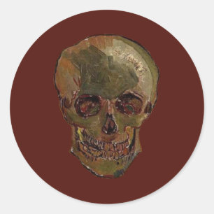 Een schedel van Vincent van Gogh Ronde Sticker