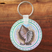 Een schelp  sleutelhanger (Voorkant)
