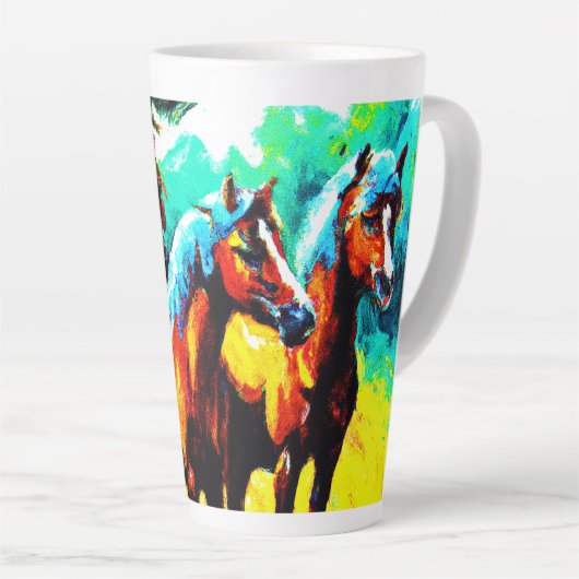Een scherp en vrolijk stuk paardenkunst. Bestel nu Latte Mok (Rechterhoek)