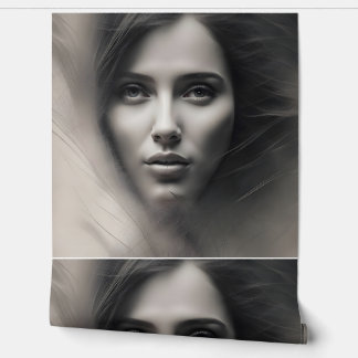 Een schets van het gezicht behang