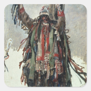 Een schets van Shaman voor Yermak Vierkante Sticker