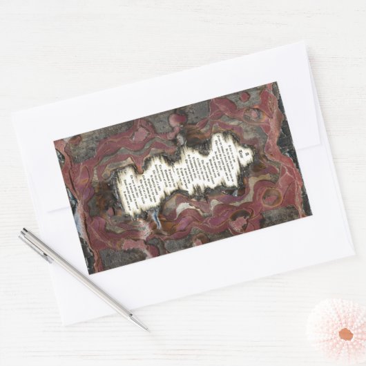 Een scheur rechthoekige sticker (Envelop)