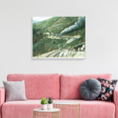 Een Schilderachtig spoorstaaf ViewMt. Tamalpais, C Canvas Afdruk (Insitu (Woonkamer))