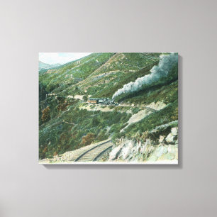 Een Schilderachtig spoorstaaf ViewMt. Tamalpais, C Canvas Afdruk