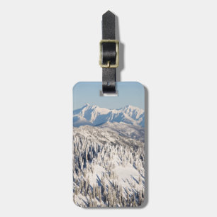Een Schilderachtig Uitzicht van Snowy Mountains an Bagagelabel