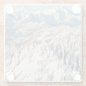 Een Schilderachtig Uitzicht van Snowy Mountains an Glazen Onderzetter (Achterkant)