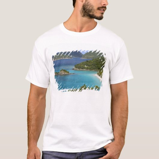 Een schilderachtig van Caneel Bay van een weg bij T-shirt (Voorkant)