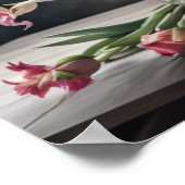 Een schilderij Gladiolen in Vaas Gladiolus 1:1 Poster (Hoek)