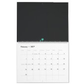 Een schilderij van een bloem en een vis op een zwa kalender (Feb 2027)