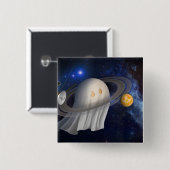 Een schilderij van een kunstenaar vierkante button 5,1 cm (Voorkant /achterkant)