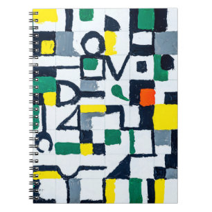 een schilderij van een paletmes; Abstract rastersc Notitieboek