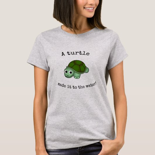 Een schildpad heeft het gemaakt! -grijs t-shirt (Voorkant)