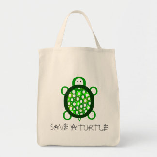 Een schildpad opslaan tote bag