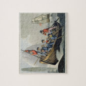 Een schip dat een walvis aanvalt, gegraveerd door  legpuzzel (Verticaal)