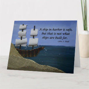Een schip in de haven is Veilige Inspirerend prijs Kaart