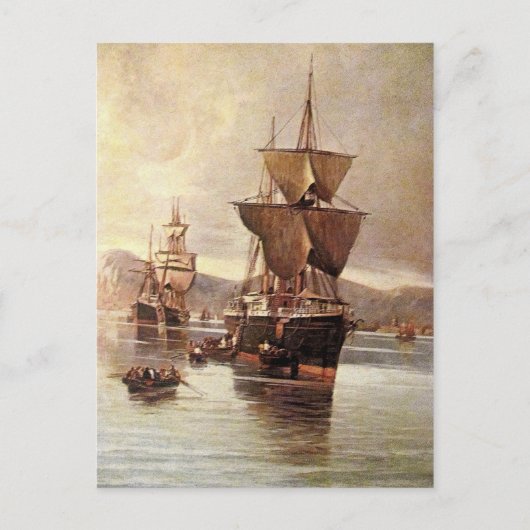 een schip in zee 04 briefkaart (Voorkant)