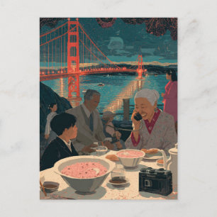 Een Schitterend Diner bij de Brug Briefkaart