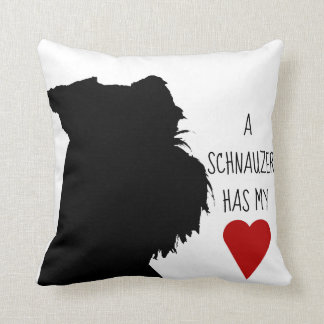 "Een schnauzer heeft mijn hart" kussen