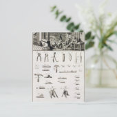 Een schoen en bootmaker en hun hulpmiddelen, van briefkaart (Staand voorkant)