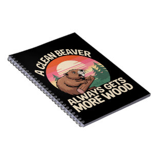 Een schone bever krijgt altijd meer hout Grappige  Notitieboek