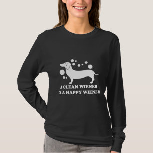 Een schone vrouw is een vrolijke Wiener Dachshund T-shirt