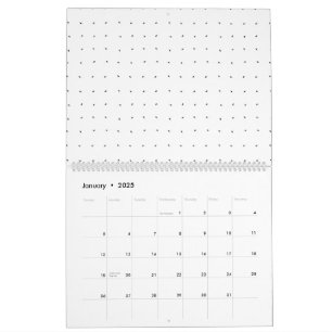 Een schone witte achtergrond met kleine verspreide kalender