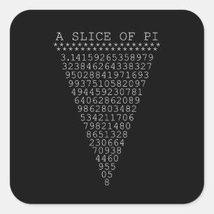 Een schonere snice van Pi Vierkante Sticker