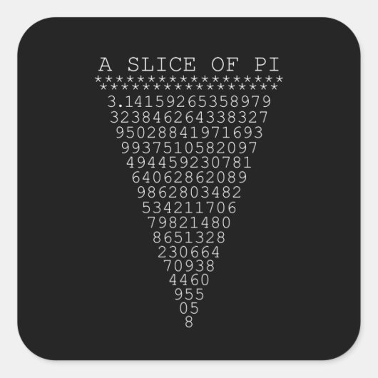 Een schonere snice van Pi Vierkante Sticker (Voorkant)