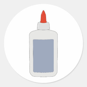 Een  schoollijm uit de jaren 80, 90 ronde sticker