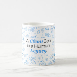 Een schoon Zee is een menselijke nalatenschap ve Koffiemok