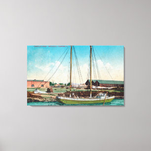 Een Schooner ScenePetaluma, CA Canvas Afdruk