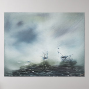Een schoonmaakactie in de zee mist Kapitein Poster