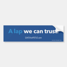 "Een schoot die we kunnen vertrouwen" 11 x 3 inch  Bumpersticker