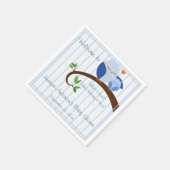 Een schot! Blue Uils Baby shower servetten (Hoek)