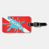 EEN SCHUBA SPLASH. DIVERS BAGAGELABEL (Voorkant horizontaal)