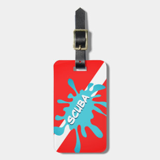 EEN SCHUBA SPLASH. DIVERS BAGAGELABEL