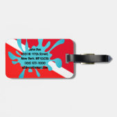 EEN SCHUBA SPLASH. DIVERS BAGAGELABEL (Achterkant horizontaal)