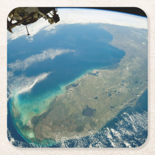 Een schuine Florida, aan de zuidoostelijke kust Vierkante Kartonnen Onderzetter