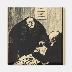 Een schuldige verdachte probeert een vraag te stel magneet