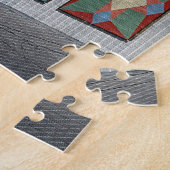 Een schuur met twee watten legpuzzel (Zijkant)