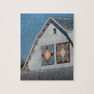Een schuur met twee watten legpuzzel