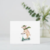 Een scooter maken briefkaart (Staand voorkant)