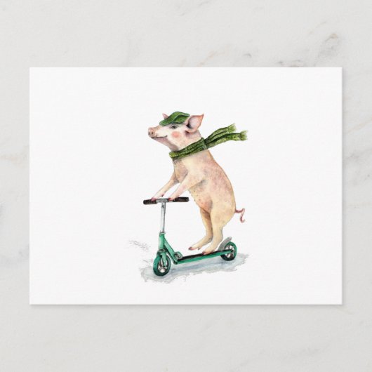 Een scooter maken briefkaart (Voorkant)