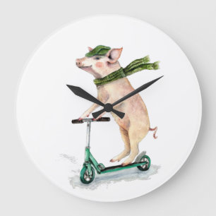 Een scooter maken grote klok
