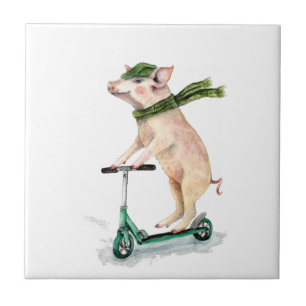 Een scooter maken tegeltje