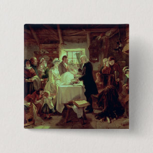 Een Scottish Christening Vierkante Button 5,1 Cm