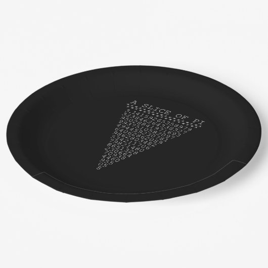 Een segment van de Pi-driehoek Papieren Bordje (Gekanteld)