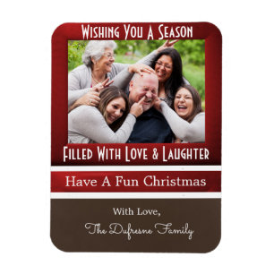 Een seizoen van liefde en lach kerstmis magneet