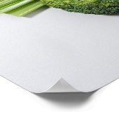 Een selectie van groene groenten en fruit. poster (Hoek)